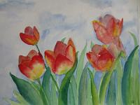 IMG 0911  Tulpen-1, aquarel, 33x27 cm