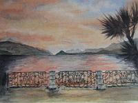 IMG 0907  Uitzicht Comomeer Italie, aquarel, 30x24 cm